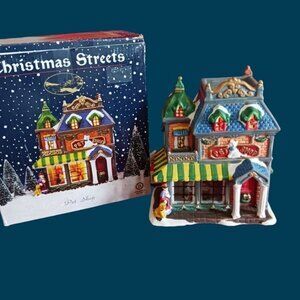Christmas streets vintage village pet shop